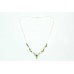 Handmade 925 Sterling Silver Natural green Peridot Gem stone chain Necklace
